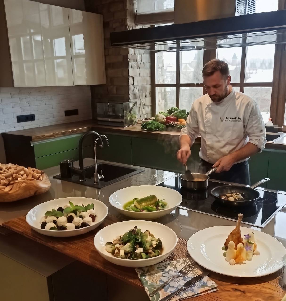 Chef in the Food Artistry kitchen